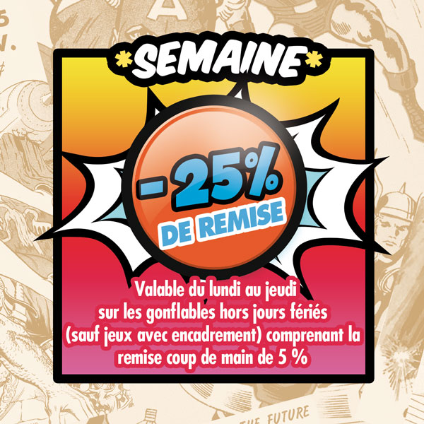 Location de jeux gonflables à la semaine ! EN REDUCTION