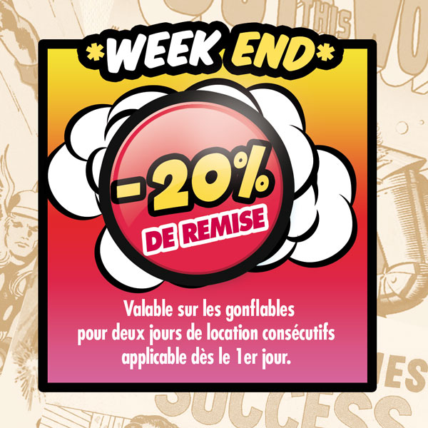 Plus c'est long moins c'est cher ! Réduction jeux gonflables