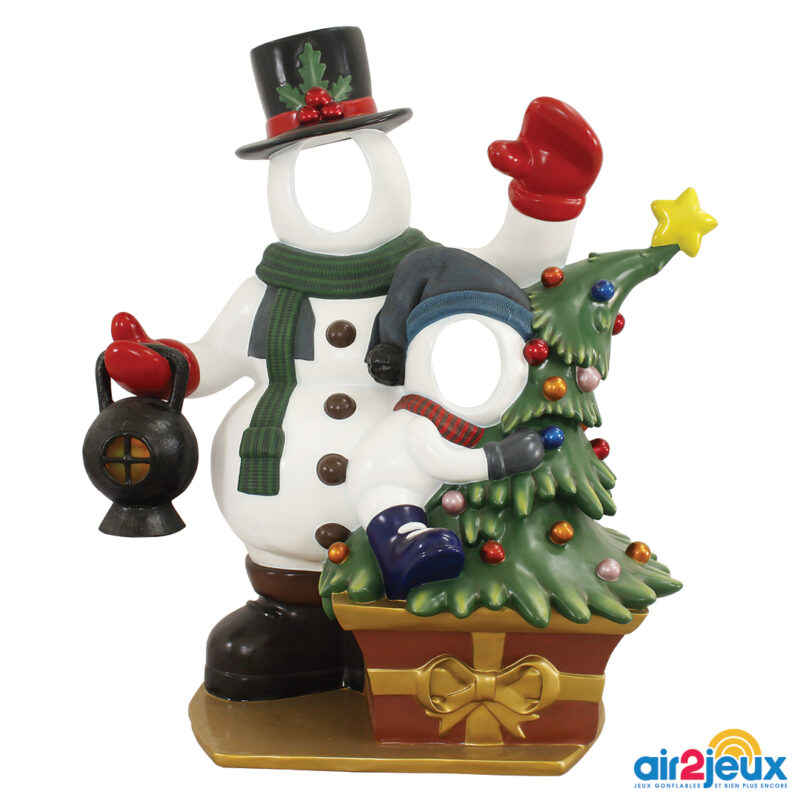 N941 SNOWMAN DOUBLE PHOTO