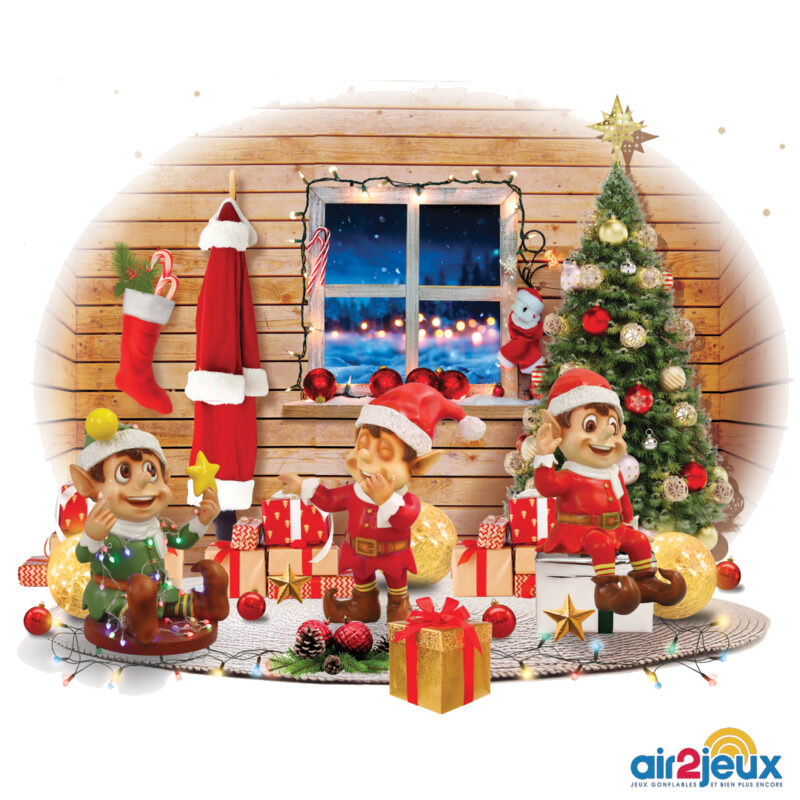 N998 SCENE LUTINS DU PERE NOEL